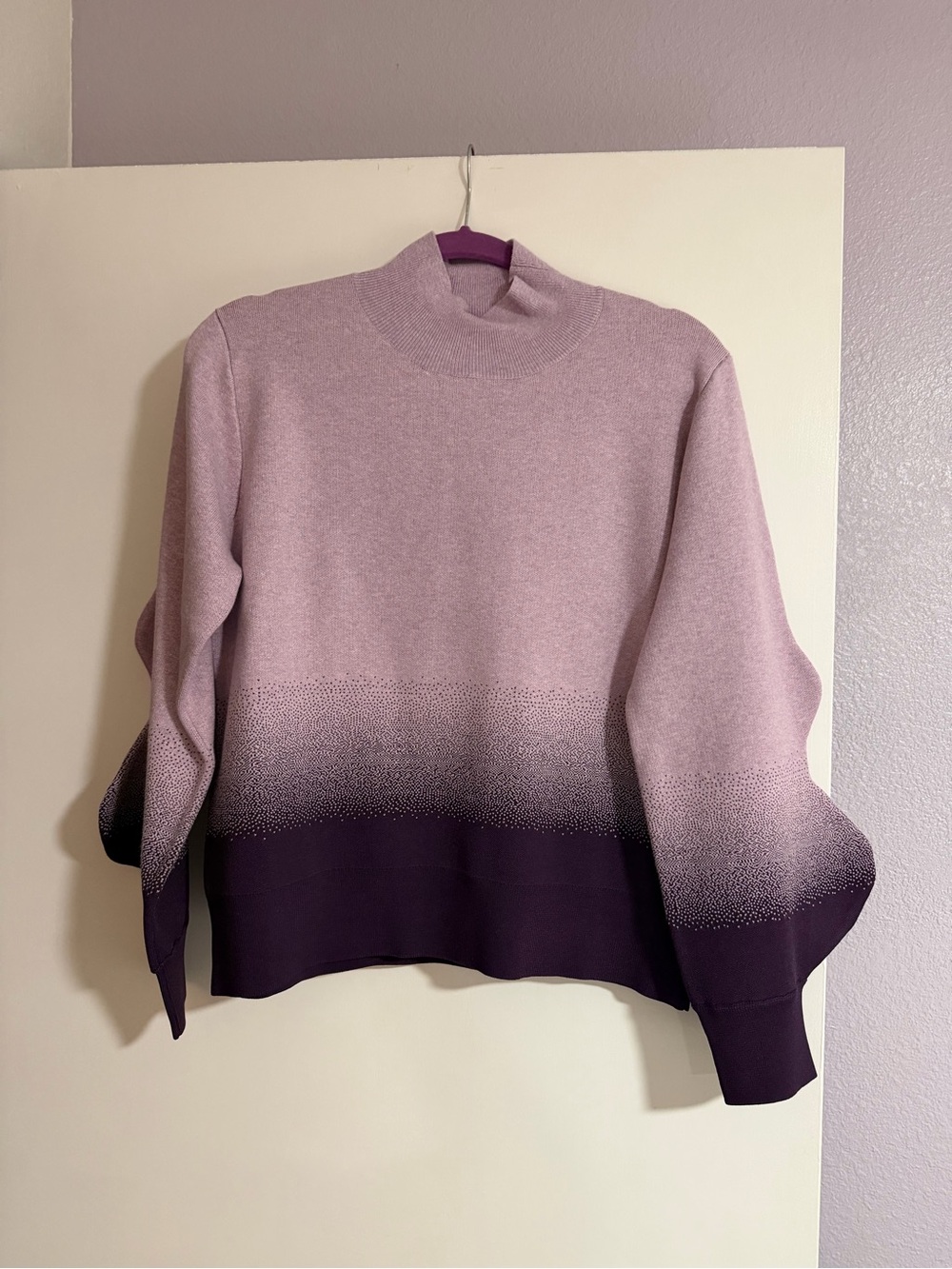 PH5 Liko Gradient Mockneck Sweater with Wavy Sleeves
